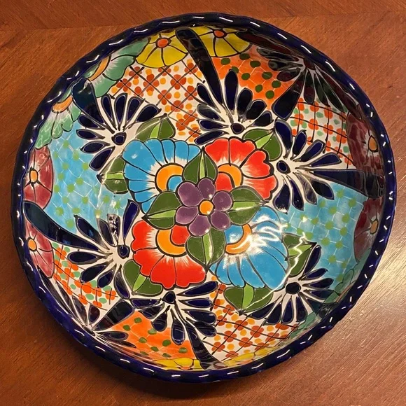 Handmade Mexican Ceramic Decorative Bowl - Picture 3 of 10